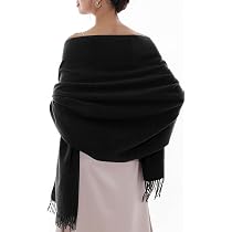 Écharpe Pashmina Femme – Châle Long D'hiver En Cachemire – 200 X 70 Cm – Pour Soirée, Bureau Et Voyages