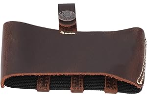 ‎HEADERBS Motorrad Schuhschutz, Leder Universal Shift Guard Shifter Sock Boot Shoe Protector Cover(Braun)