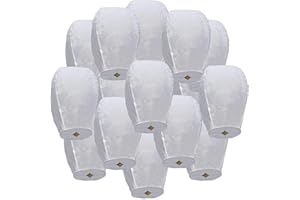 SEINAL Farolillos de papel flotantes para bodas, cumpleaños, conmemoraciones y fiestas (20 unidades)