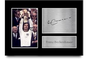 HWC Trading A4 Franz Beckenbauer Alemania 1974 Wm Artículos De Envoltura Impreso Imagen De Dedicación A Aficionados Y Seguidores - A4