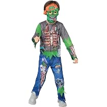 Smiffys Zombie Mummy Kostüm – All-in-One Mit EVA-Maske, Für Kinder 10–12 Jahre