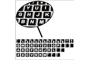 SkinoEu® 1 x Autocollant Stickers Vinyle pour Touches de Clavier Anglais QWERTY Ordinateur Portable PC Laptop Notebook B 244