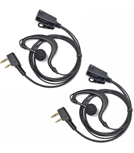 Casque Oreillette Pour Talkie-walkie – Prise 3.5mm 1 Broche, Crochet D'oreille En G, Compatible Motorola, Kenwood, Baofeng