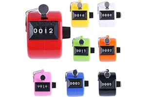 GUTEINTE Compteur manuel avec écran à 4 chiffres, compteur de mesure mécanique sans batterie pour sport, Golf, entraîneur, école, portable et coloré, 2 pièces