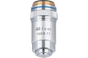 AmScope Objetivo del microscopio acromático A40X-V300 40X (resorte) para microscopios compuestos