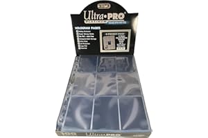 Ultra PRO : Platinum Series - Feuilles de classeur Polychlorure de vinyle (PVC) | Accessoire | 100 pages | 9 pochettes | Capacité 1 800 cartes
