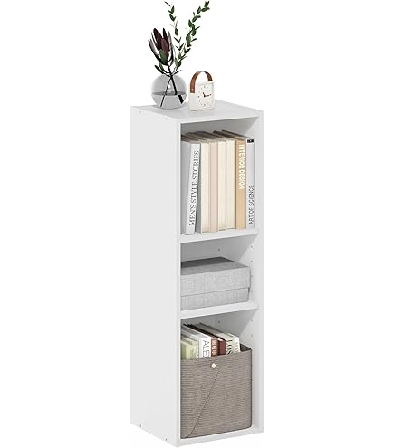 Etagère Murale, Bibliothèque En Bois Coloris Blanc - Longueur 110 X Profondeur 29 X Hauteur 122 Cm Pegane