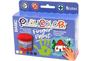 Playcolor Finger Paint 40ml - Peinture au Doigt - 6 Coloris assortis - 17591