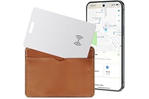 LIZOAK Wallet Tracker Android, 1,6 mm ultradünne Tracker Karte Android?Kabellos Wiederaufladbar,IP68 wasserdicht Kompatibel mit Google ’‘Find My Device’‘ für Gepäckanhänger, Handys, Pässe(Weiß)