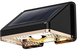 Inletideas Solar Fence Lights for Outdoor, 2-Pack Patio Wall Lights Solar Powered, Waterproof Solar Up & Down Lights Bright 120 Lumens Dusk to Dawn for Fence/Wall/Step/Yard/Pool (Warm White)