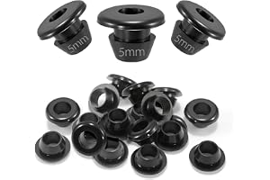 TXXATX 50 stycken gummityll kabelgenomföring ID 5 mm kabelgenomföring gummi inbyggd diameter 7 mm kabeltyll vattentät genomgå