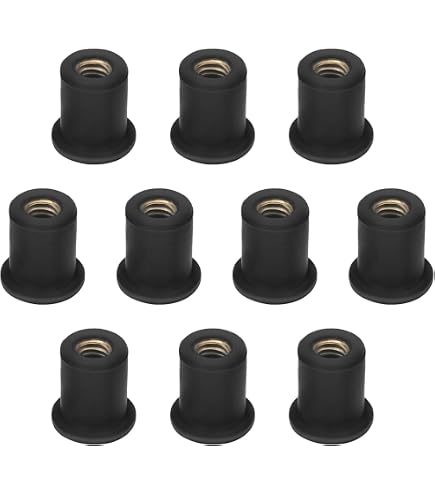 10 Écrous En Caoutchouc M6 Pour Pare-Brise Moto - Compatibles Honda, Suzuki Et Autres