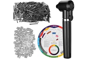 ATOMUS Tattoo Ink Mixer Machine Kit Black Electric Tattoo Pigment Agitator Mixing 100pcs Mixing Sticks Tattoo Ink Cups 1pc Mini Color Wheel for Tattoo Permanent Makeup Microblading