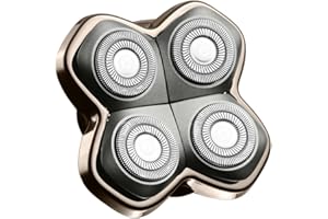 YAZIYIR Shaver 4-Head Replacement Blade，Compatible with Skull Pitbull, Butterfly Kiss Pro & Palm Shavers, Bald Head & Body Electric Razor for Men & Women (1 Pack)