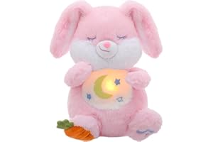 seOSTO Peluche che respira, coniglio che respira con luci e musica, pupazzo che respira scoperte Sensoriali,Regalo per un neonato