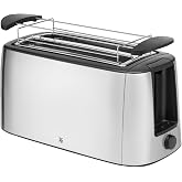 WMF Bueno Pro Steel Two Compartment Long Chamber 6 Heat Adjustable Silver Toaster 1550 W