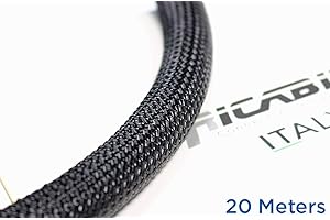 Ricable Custom BB20/20 - Noir/Noir 20 m -Gaine de Protection tressée pour câble 16-22 mm