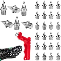 JEYORZY - 30 Pointes Athlétisme En Acier Inoxydable 6 Mm + 1 Clé - Pour Chaussures De Sport M6 - Course, Saut, Cross, Randonnée