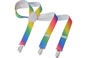 MIOBO Hombre Mujer Long Tirantes y forma Style 3 clips elástico multicolor estrecha con varios diseño