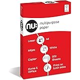 NU: Multi-Purpose Printer Paper, White, 500 Sheets