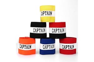 Kyowoll 6 Pezzi Fasce da Capitano per Calcio, Elasticizzata, per Adulti, con Chiusura in Velcro per Regolare la Misura, Adatte per molteplici Sport con Palla