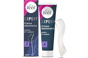 VEET EXPERT - Crème Dépilatoire Poils Tenaces - Corps & Jambes - Agit en 2min - 200ml
