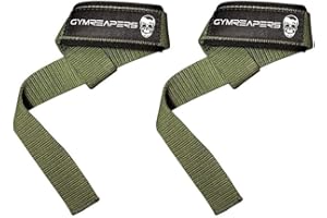 Gymreapers Lifting Wrist Straps for Weightlifting, Bodybuilding, Powerlifting, Strength Training, Deadlifts - Padded Neoprene with 18” Cotton