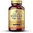 Solgar Fish Gel Omega-3 740 mg Softgels - Pack of 50 - Supports Heart, Brain and Eye Health - Gluten and Dairy Free