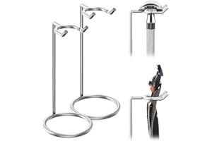 Linkidea 2er-Pack Rasierhobelständer aus Edelstahl, Rasiererhalter, Reise-Rasierapparatständer, kompatibel mit Rasierhobel mit langem Griff, Fusion 5, Proshield, Mach 3 (Silber/poliertes Chrom)