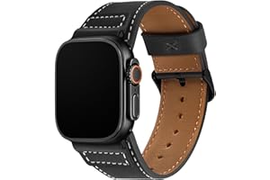 Wristitani Compatible avec Apple Watch Bracelet Cuir 44mm 45mm 46mm 42mm 49mm 40mm 41mm 38mm, Smartwatch Bracelets de Remplacement Femmes Hommes pour iWatch Ultra 2 Série 10 9 8 7 SE 6 5 4 3 2 1