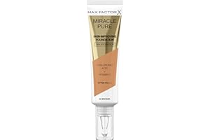 Max Factor Miracle Pure - Base de Maquillaje, Tono 80 Bronze, 30ml