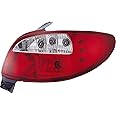 AUTO-STYLE Set Tail Lights compatible with Peugeot 206 excl. CC/SW - Red/Clear