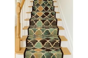 Bravich RugMasters Anejo TEAL Rubber Backed Non Slip Machine Washable Very Long Hallway Hall Runner Narrow Rugs Custom Length Stair Mats 2'2"x6'FT (66x183cm)