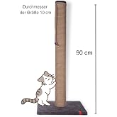 90cm Catnipli Kalın Borulu Dev Tırmalama Tahtası Antrasit