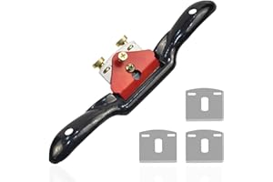 ZERONINE Woodworking Hand Planer Tools,10'' Adjustable Spokeshave with Flat Base,Wood Cutting Tools and Equipment with with 3Pcs Replacement Blades Accessories for Wood Craft,Woods Carver Working