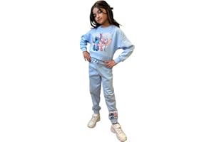 Disney Lilo & Stitch Survêtement pour fille, sweat-shirt court et pantalon de jogging pour filles et adolescentes de 5 à 15 ans