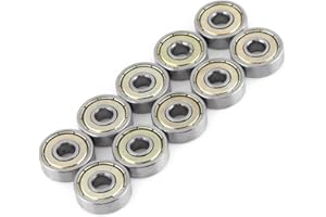 Fasizi Lot de 10 roulements à billes 625ZZ à double blindage métallique à rainure profonde 5 x 16 x 6 mm