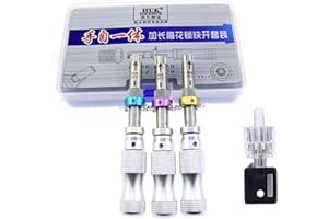 SGerste Idea miedziane narzędzia do szkolenia i ćwiczeń ślusarskich, w tym 3-częściowy zestaw wytrychów miedzianych rurowych i 7-pinowy przezroczysty zamek cylindryczny dla początkujących i profesjonalnych ślusarzy