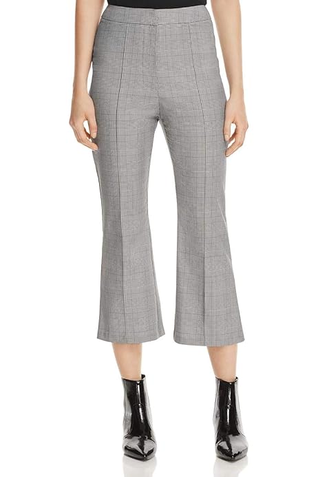 Gingham High Waist Pant Womens Trousers 