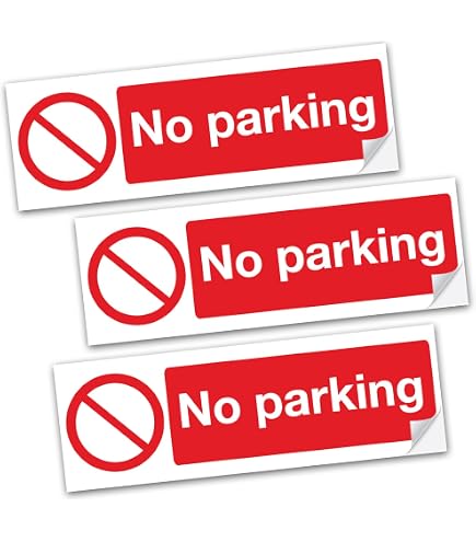Confezione da 5 – No Parking Sign – 150 x 50 mm – L15