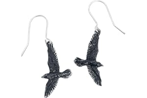 Alchemy Gothic Black Raven Frauen Ohrring schwarz Gothic