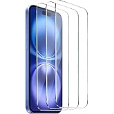 3 Pieces Screen Protector for iPhone 16, iPhone 15, iPhone 15 Pro Tempered Glass HD Clear Anti-Scratch Anti-Fingerprint Bubbl