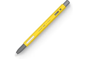 elago x MONAMI Coque Pencil Compatible avec Apple Pencil Pro, Apple Pencil 2e Génération, Silicone Durable, Design Classique, Compatible avec la Charge Magnétique (Jaune)