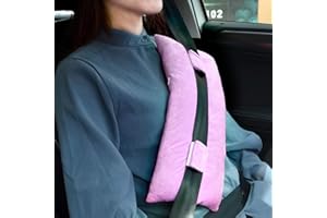HIULLEN Seat Belt Pillow for Mastectomy Post-Surgery, Mastectomy Pillow, Hysterectomy Pillows, Heart Surgery Recovery Support Cushion Pad for Chest Chemo Port Pacemaker Recovery Gifts for Women (Pink)