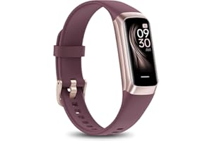 Amethstur Fitness Tracker for Men Women 24/7 Heart Rate, Step Counter,IP68 Waterproof Activity Tracker with 25 Sport Modes with 1.1" AMOLED Touch Color Screen with Android and iOS Phones (Bordeaux)