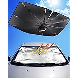Mulor Parasole Auto Parabrezza Ombrello per Auto Finestrino Anteriore Barra di Supporto Pieghevole 360°Rotabile