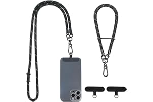 XINSUO® Uniwersalny łańcuszek na telefon komórkowy do zawieszenia, regulowany pasek na klucze z paskiem na rękę, kompatybilny z każdym telefonem komórkowym i smartfonem, 1 pasek na telefon komórkowy,