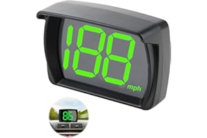 QOCO Digital Speedometer Car HUD Head Up Display MPH GPS with LED Large Font Display Gps Speedometer Car Speed Alert Fatigue Driving Alarm for Car Truck SUV Motorcycle USB Plug & Play