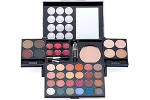 CHSEEO Maletin Maquillaje, Paleta de Maquillaje, Maquillaje Mujer, Estuche Maquillaje, Set Maquillaje Mujer, Fórmula de Larga Duración y Fácil de Difuminar Estuche Maquillaje Mujer