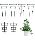 Qivine Lot De 2 Tuteurs Plantes Grimpantes En Acrylique - Treillis Forme U Et Arc De Cercle, Support Robuste 40cm Pour Pots Intérieur Extérieur